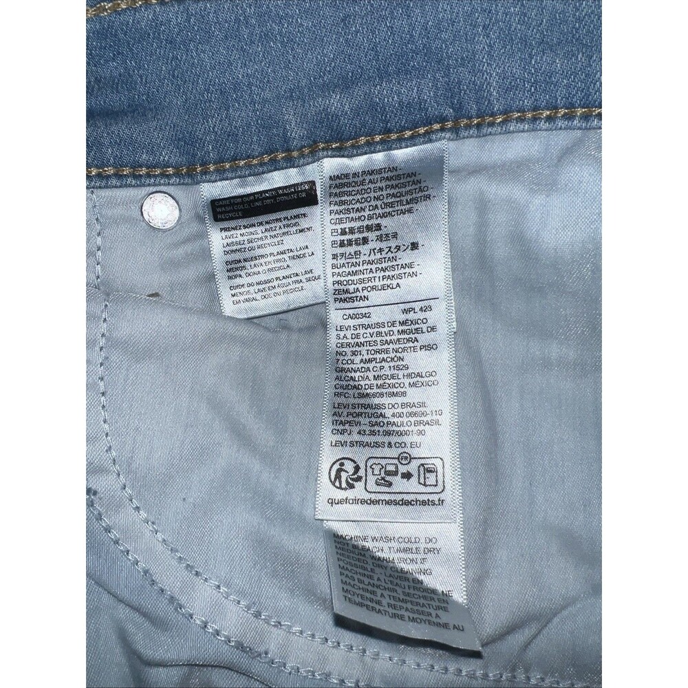 SIZE 22W Levi's 318 Shaping Wide Leg Jean Women Blue Stretch Denim - Picture 5 of 11